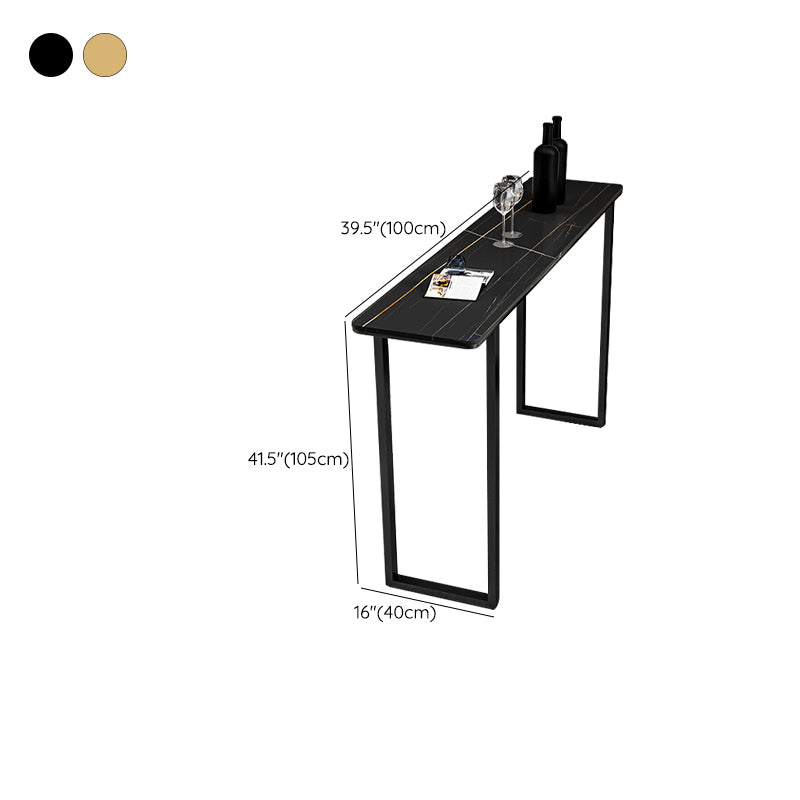 Modern Style Bar Table Set 1/2/5 Pcs Rectangular Stone Pub Set for Indoor