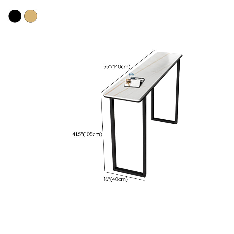 Modern Style Bar Table Set 1/2/5 Pcs Rectangular Stone Pub Set for Indoor