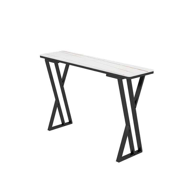 Modern Style Stone Bar Table Set 1/2/5 Pcs Rectangular Pub Set for Indoor