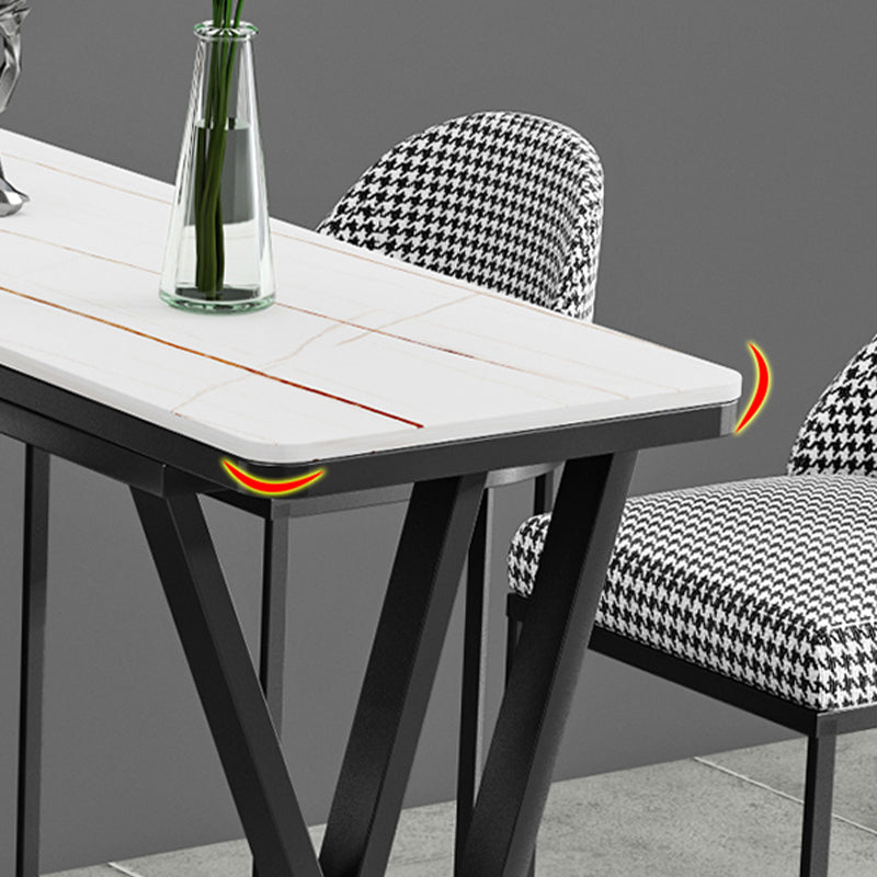 Modern Style Stone Bar Table Set 1/2/5 Pcs Rectangular Pub Set for Indoor