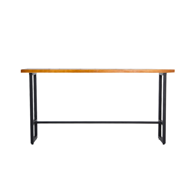 Industrial Style Pub Dining Set 1/2/5/9 Pcs Rectangular Solid Wood Pub Set for Home