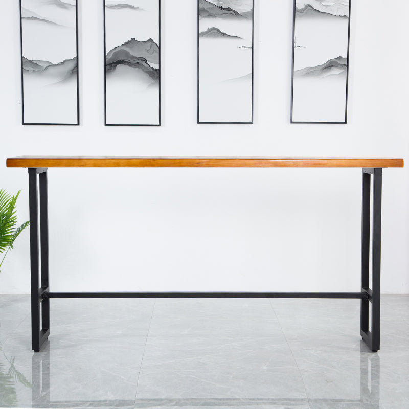 Industrial Style Pub Dining Set 1/2/5/9 Pcs Rectangular Solid Wood Pub Set for Home