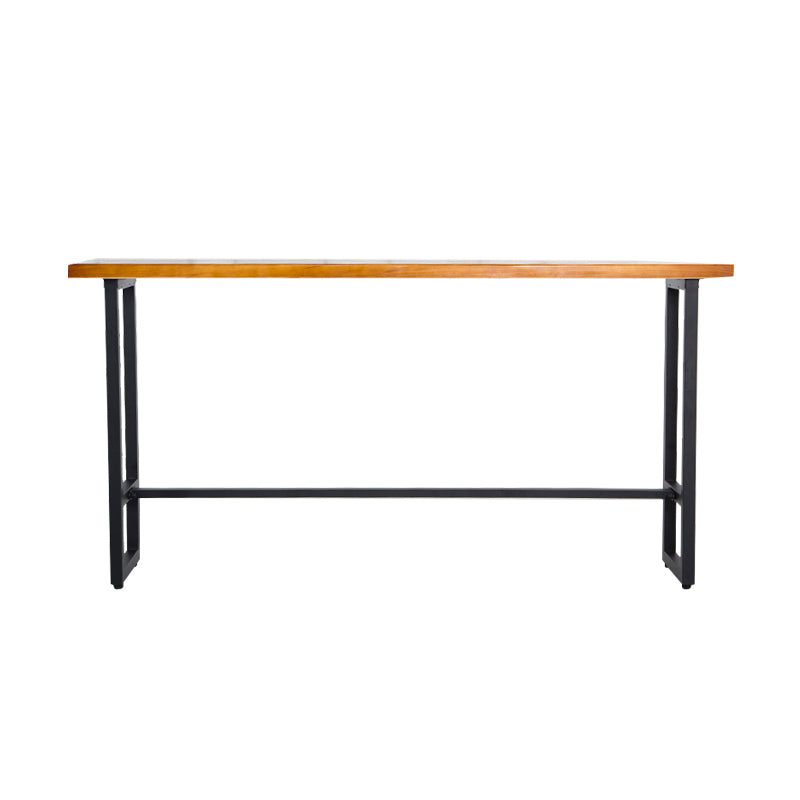 Industrial Style Pub Dining Set 1/2/5/9 Pcs Rectangular Solid Wood Pub Set for Home