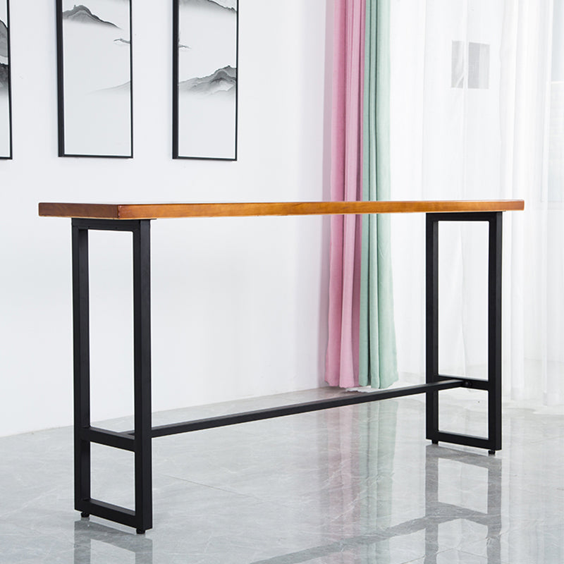 Industrial Style Pub Dining Set 1/2/5/9 Pcs Rectangular Solid Wood Pub Set for Home