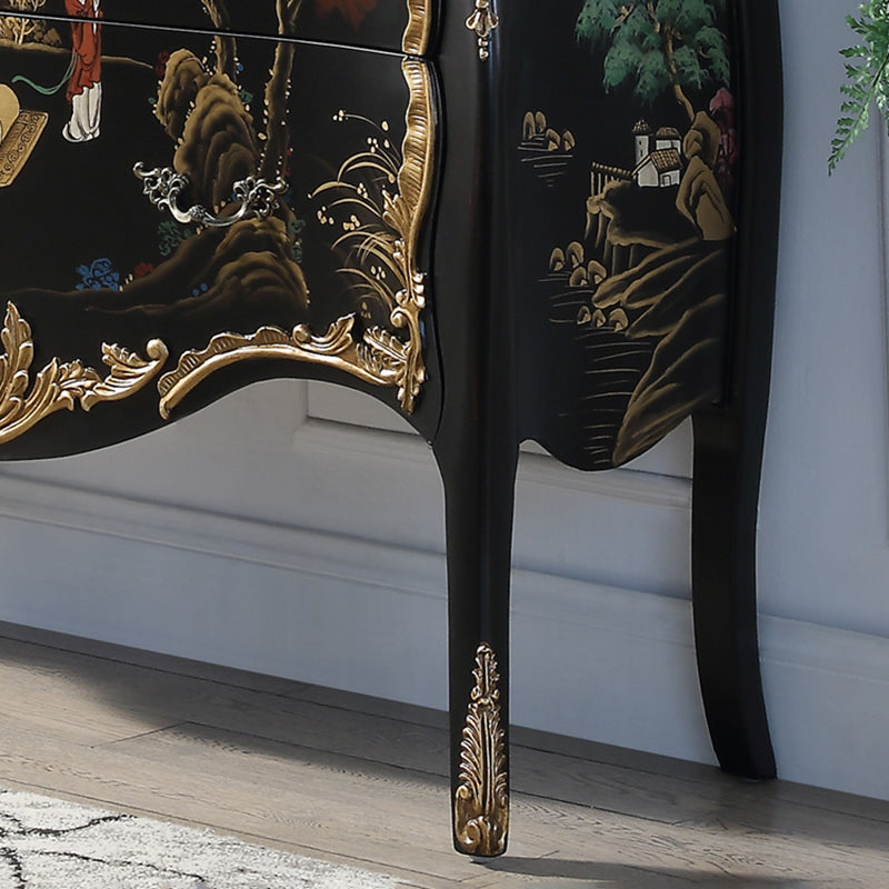 Traditional Storage Chest Dresser Bedroom Solid Wood Storage Chest with Drawers