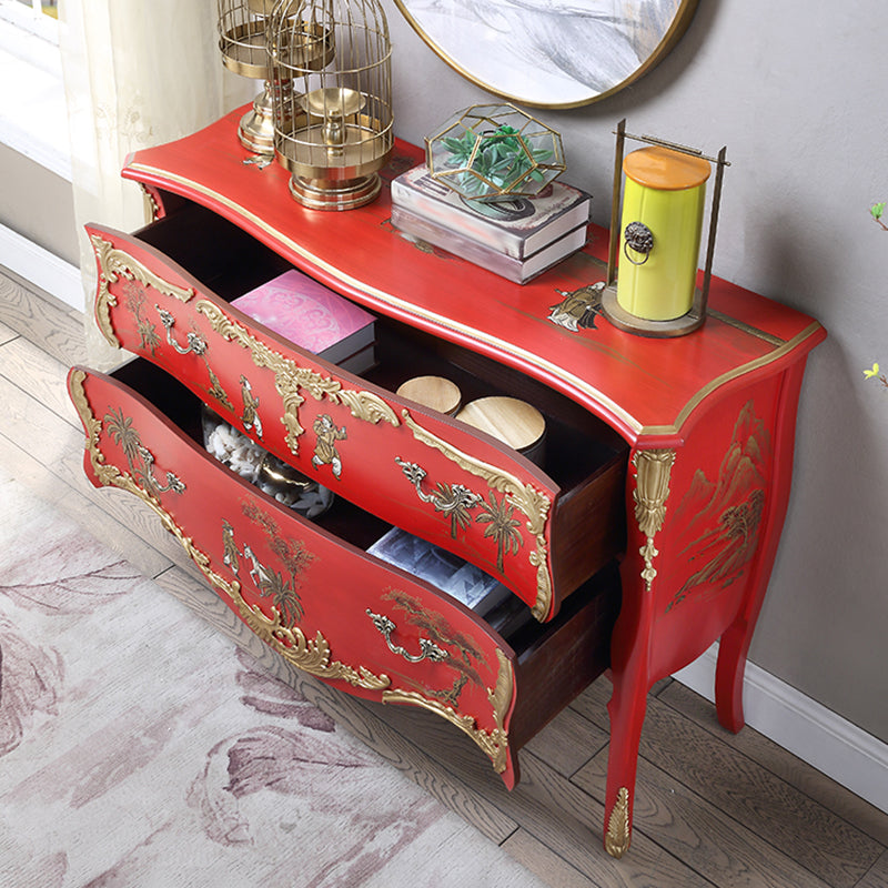 Traditional Storage Chest Dresser Bedroom Solid Wood Storage Chest with Drawers