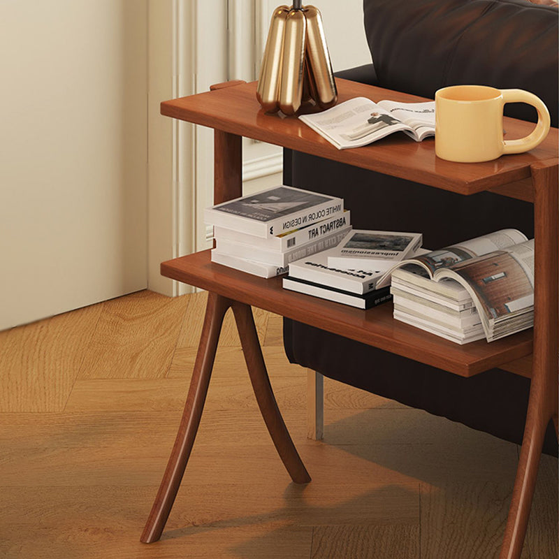 Modern Style Open Back Bookshelf Horizontal Bookcase with Shelves