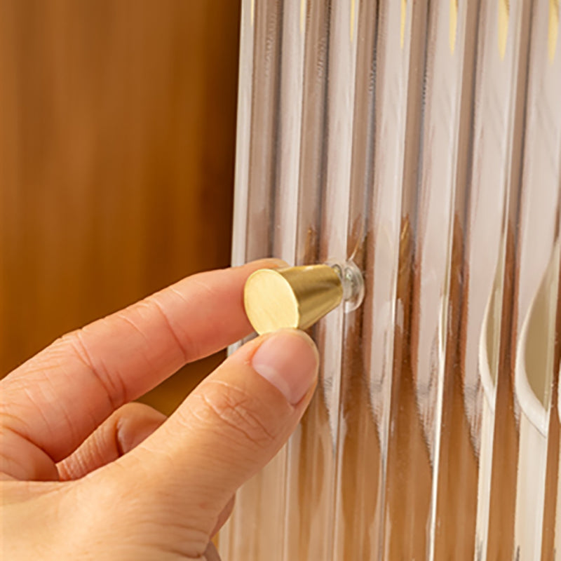 Contemporary Closed Back Bookcase Bamboo Horizontal Bookshelf with Doors