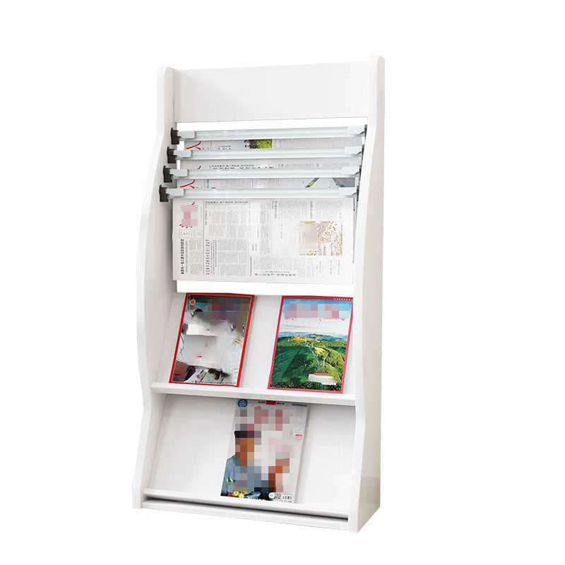 Closed Back Contemporary Bookcase Engineered Wood Vertical Bookshelf with Shelves