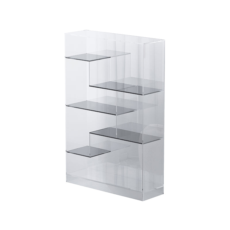 Acrylic Bookcase Modern Style Closed Back Vertical Bookshelf for Office