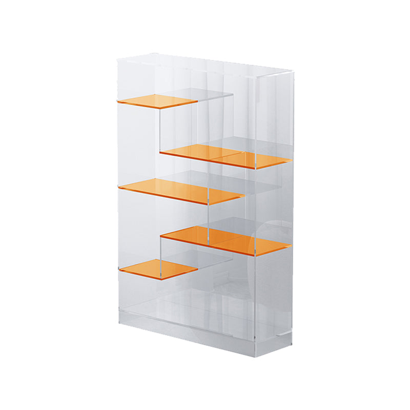 Acrylic Bookcase Modern Style Closed Back Vertical Bookshelf for Office