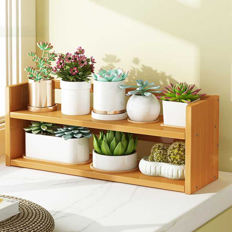 Bamboo Vertical Bookshelf Contemporary Open Back Bookcase with Shelves