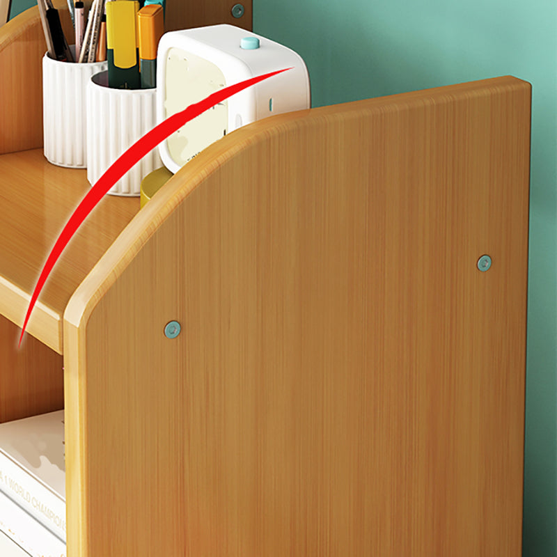 Bamboo Vertical Bookshelf Contemporary Open Back Bookcase with Shelves