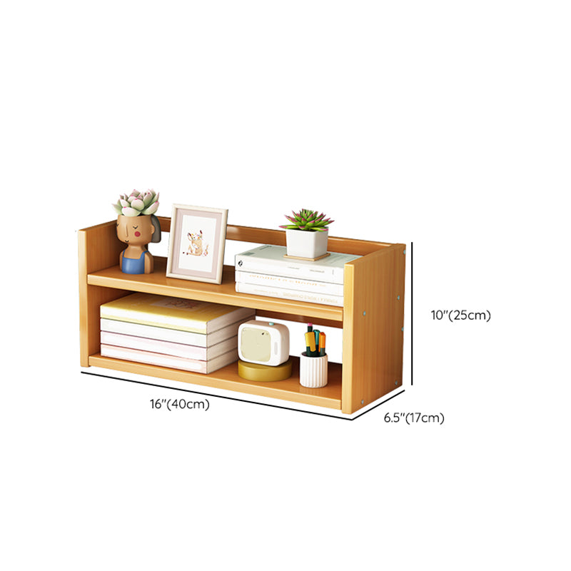 Bamboo Vertical Bookshelf Contemporary Open Back Bookcase with Shelves