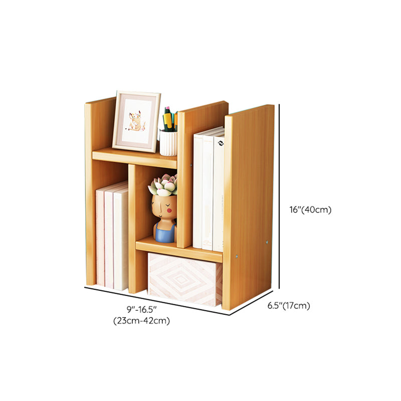 Bamboo Vertical Bookshelf Contemporary Open Back Bookcase with Shelves