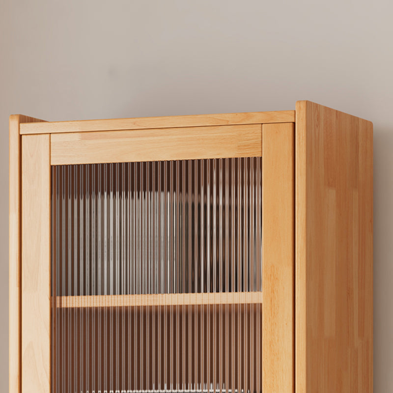 Closed Back Standard Bookshelf Solid Wood Contemporary Bookcase with Drawers