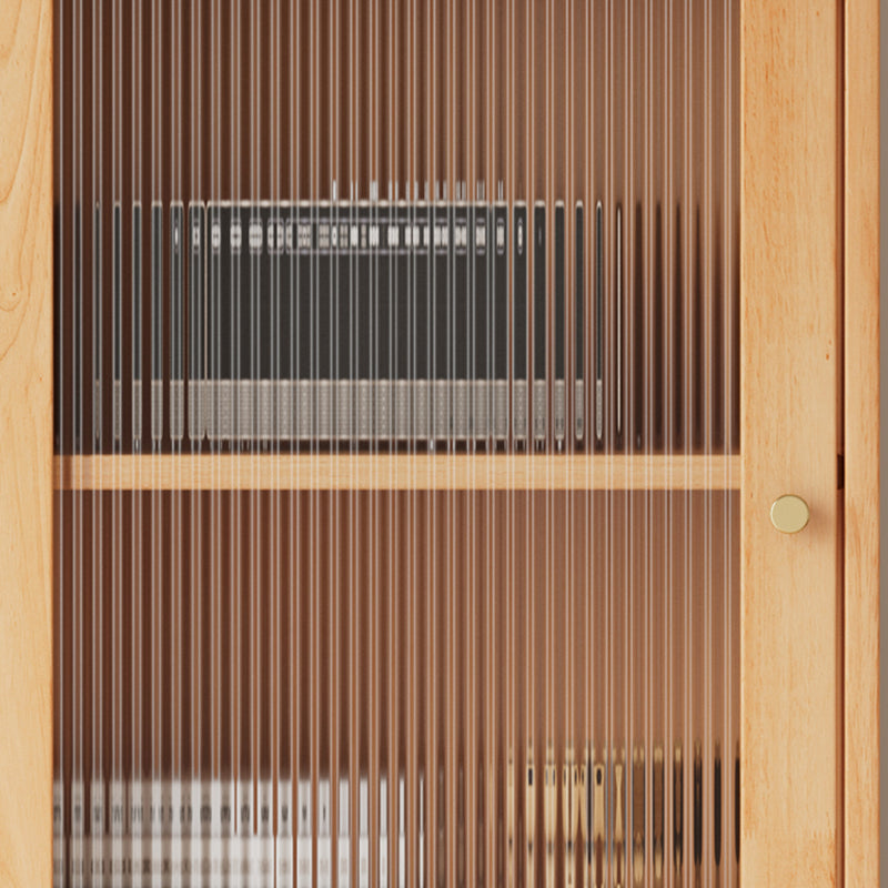 Closed Back Standard Bookshelf Solid Wood Contemporary Bookcase with Drawers