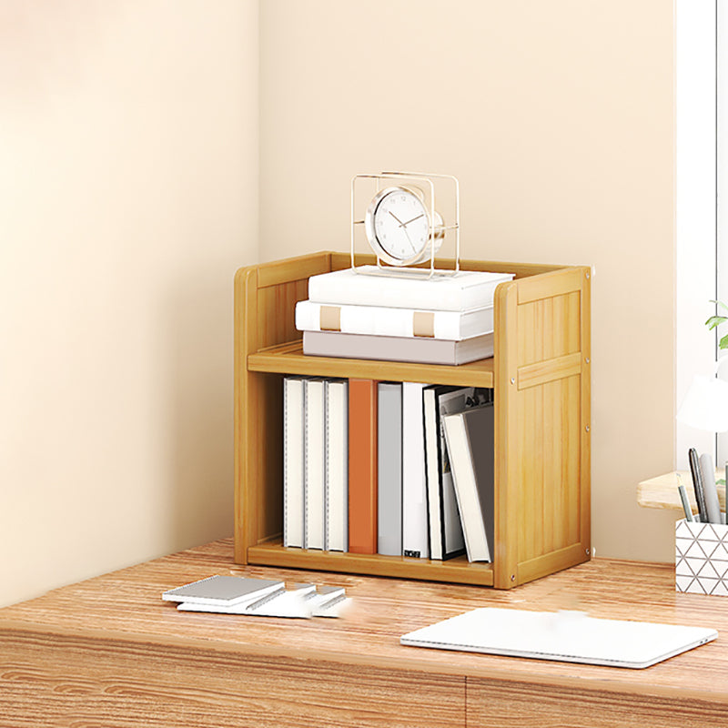 Modern Open Back Bookshelf Standard Bamboo Bookcase for Home Office