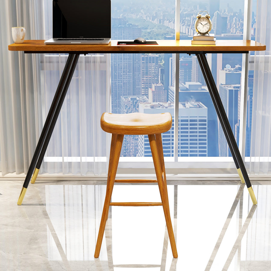 Glam Rectangle Bar Table Set 1/2 Pcs Solid Wood Bar Table Set