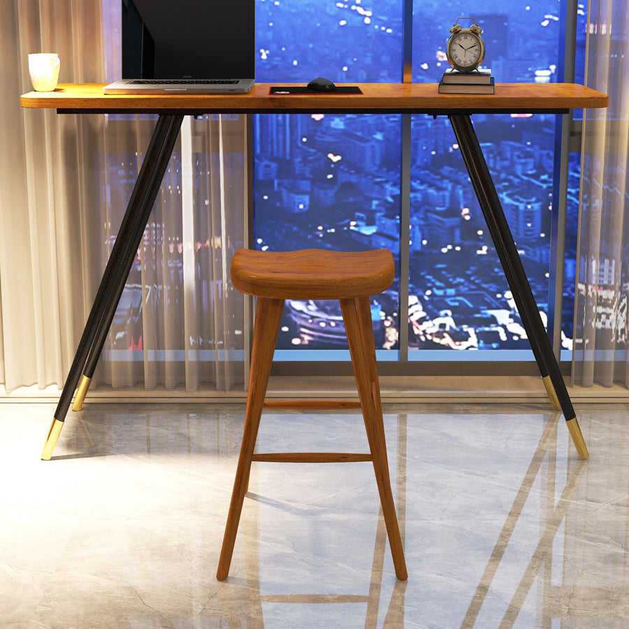 Glam Rectangle Bar Table Set 1/2 Pcs Solid Wood Bar Table Set