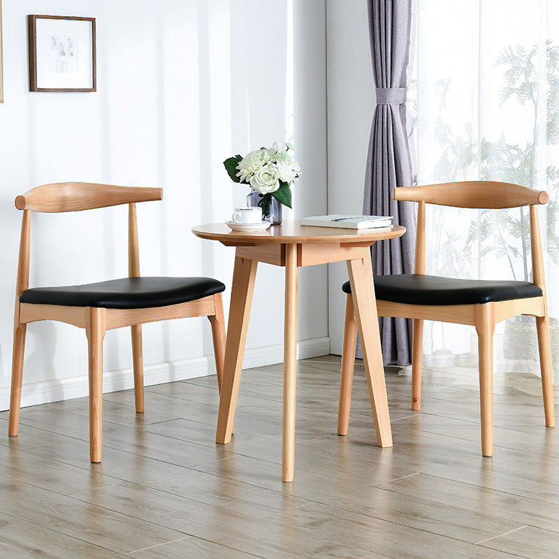 Modern Waterproof Wood Courtyard Table Round Shape Outdoor Table