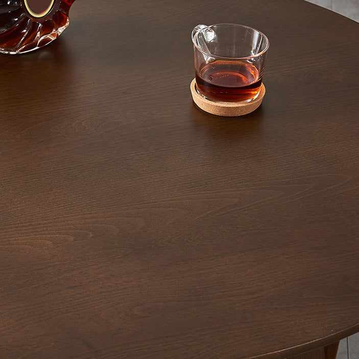 Modern Waterproof Wood Courtyard Table Round Shape Outdoor Table