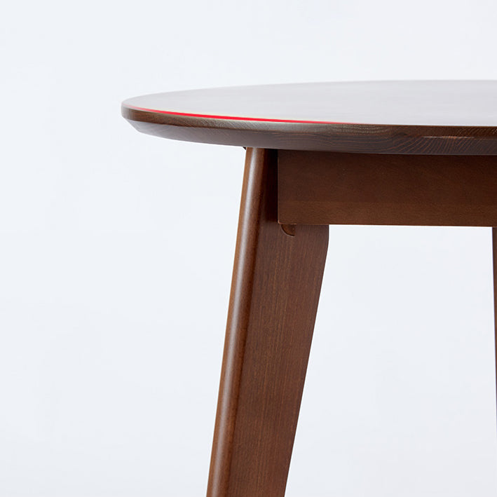 Modern Waterproof Wood Courtyard Table Round Shape Outdoor Table