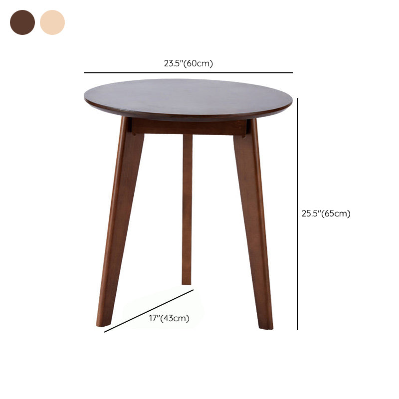 Modern Waterproof Wood Courtyard Table Round Shape Outdoor Table