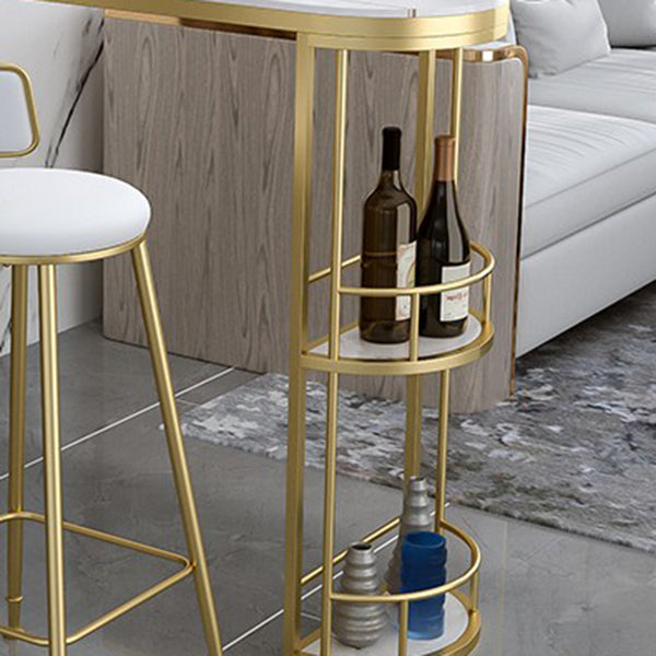 Modern Style Stone Bar Table Set 1/2/3 Pcs Specialty Pub Set for Indoor