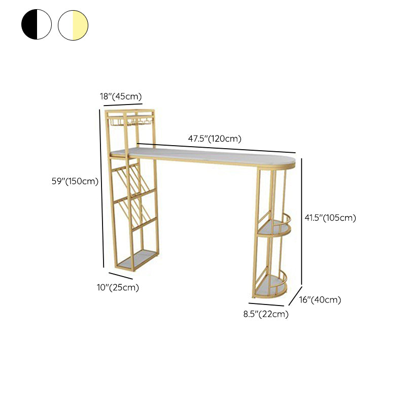 Modern Style Stone Bar Table Set 1/2/3 Pcs Specialty Pub Set for Indoor