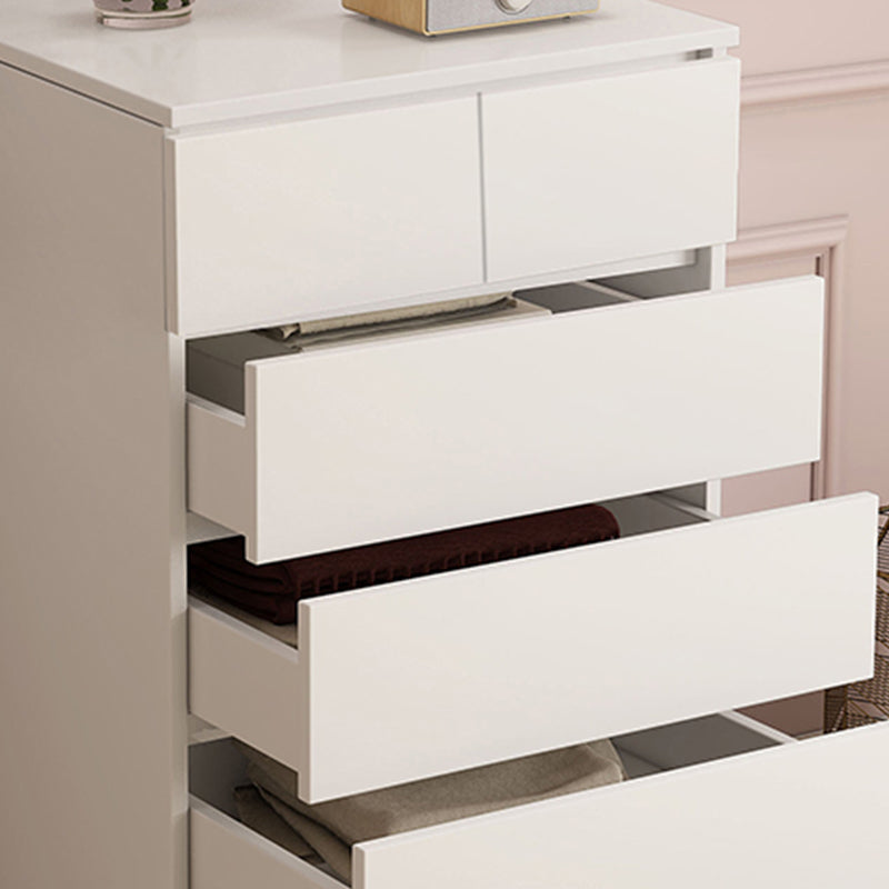 Contemporary Manufactured Wood Accent Chest Rectangle White Accent Chest with Drawer