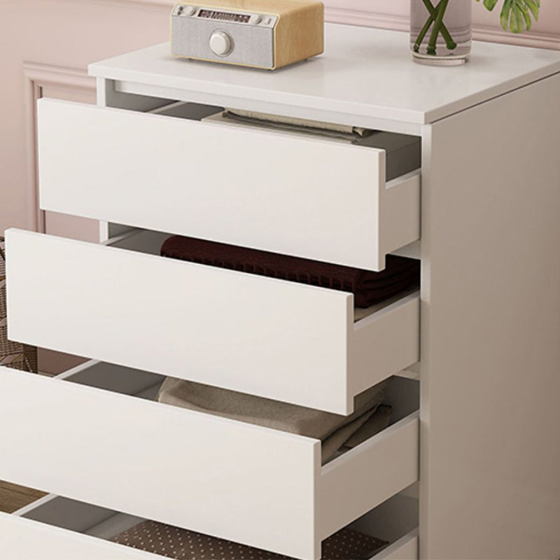 Contemporary Manufactured Wood Accent Chest Rectangle White Accent Chest with Drawer