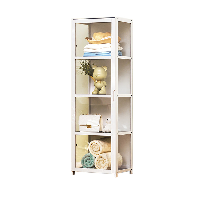 Modern Wood Accent Cabinet, Rectangle Lacquered Storage Cabinet, White