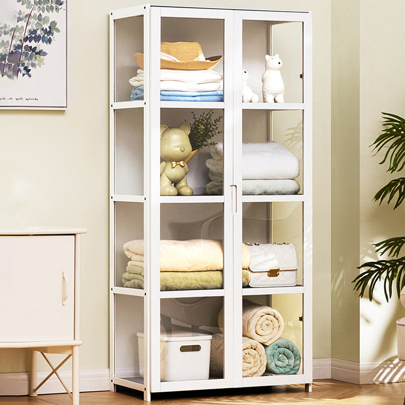 Modern Wood Accent Cabinet, Rectangle Lacquered Storage Cabinet, White