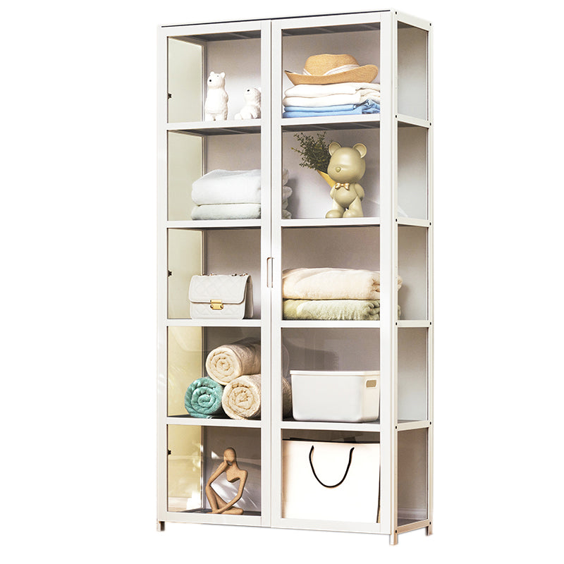 Modern Wood Accent Cabinet, Rectangle Lacquered Storage Cabinet, White