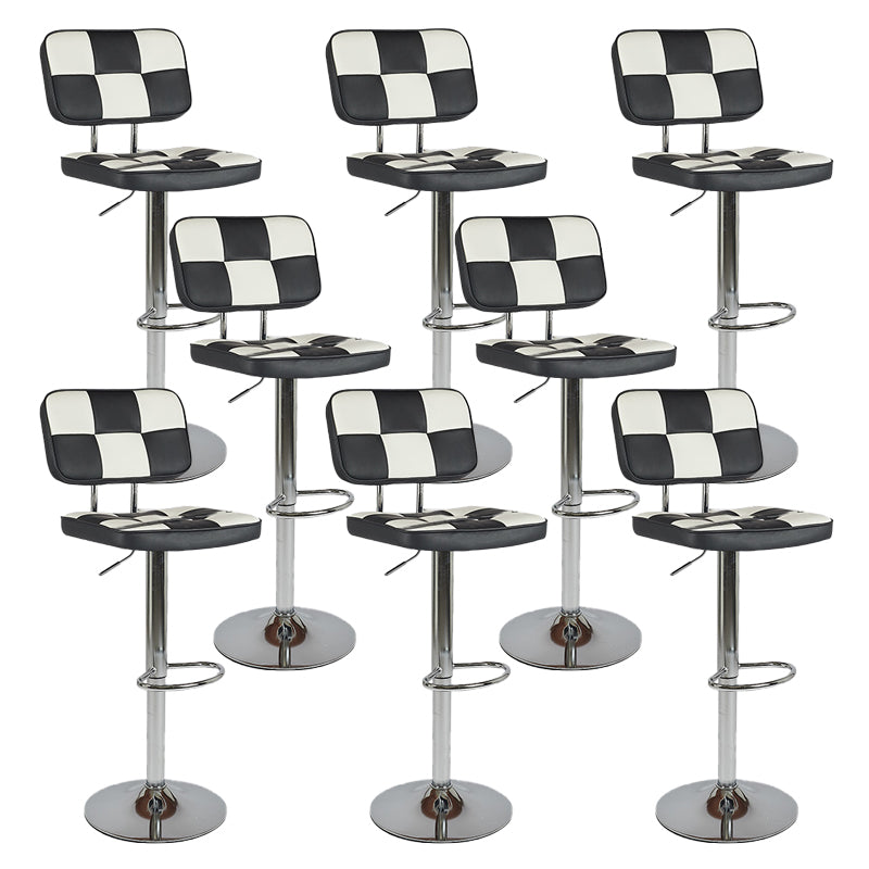 Modern Style Counter Stool Pu Leather Adjustable Height Bar Stool