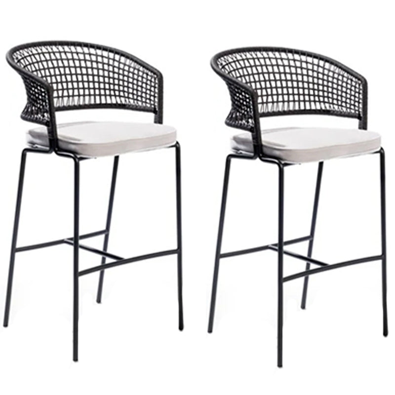 Indoor Living Room Bar Stool Upholstered Bar Stool with Footrest