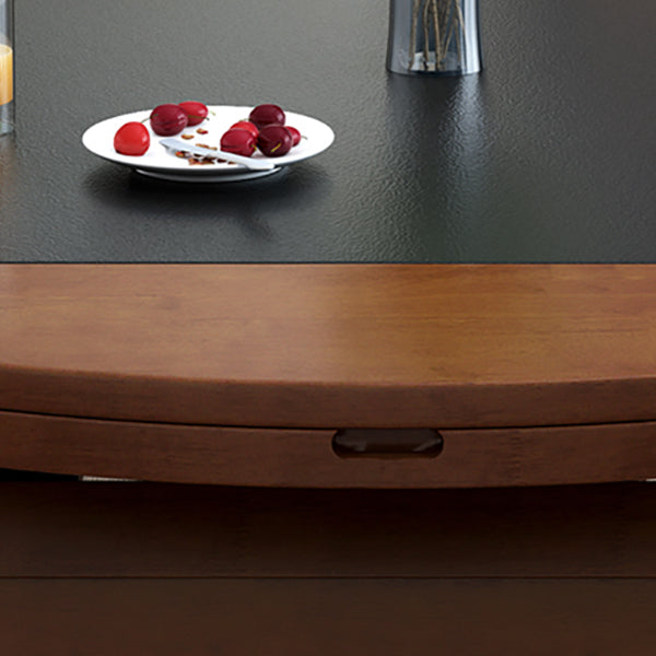 Modern Stone Scalable Dining Table Solid Wood Leg for Dining Room