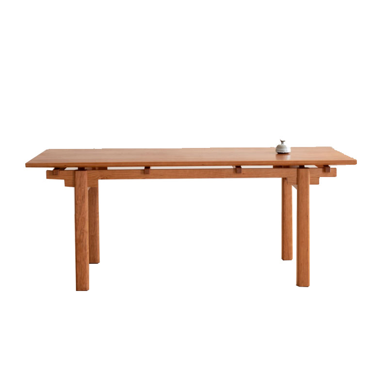 Cherry Wooden Table Rectangle Dining Table for Kitchen Dining Room