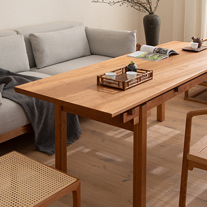 Cherry Wooden Table Rectangle Dining Table for Kitchen Dining Room
