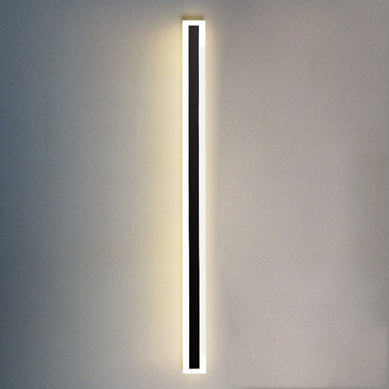 Linear Wall Lighting Simplicity Metal 1 Light Wall Sconce in Black