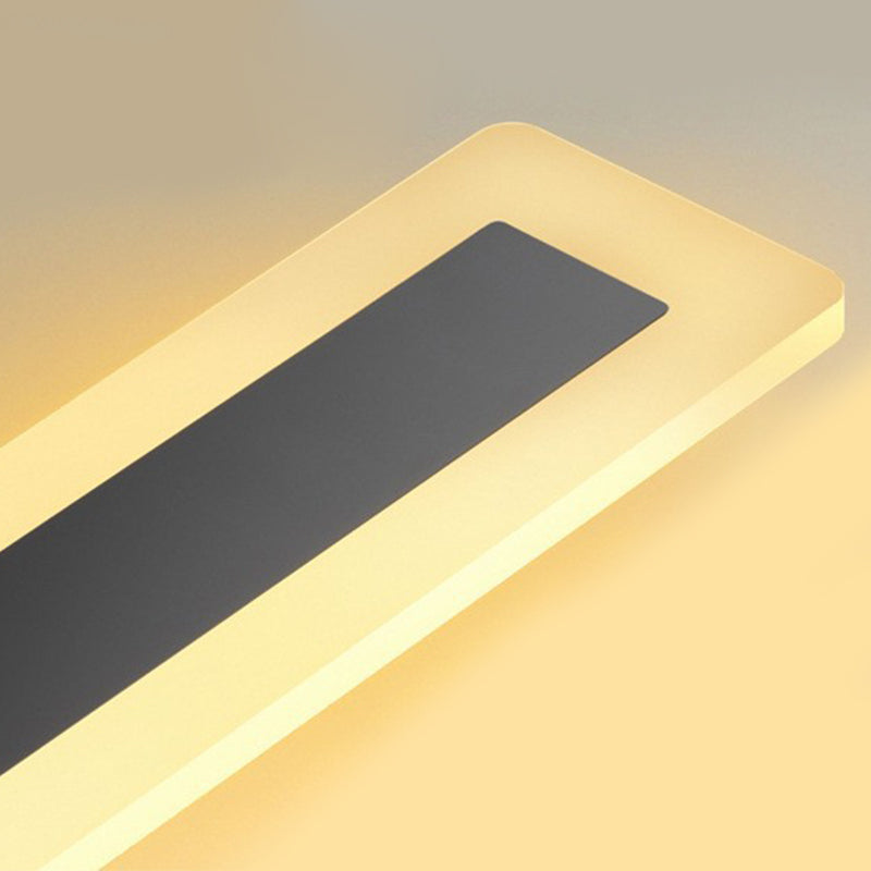 Linear Wall Lighting Simplicity Metal 1 Light Wall Sconce in Black