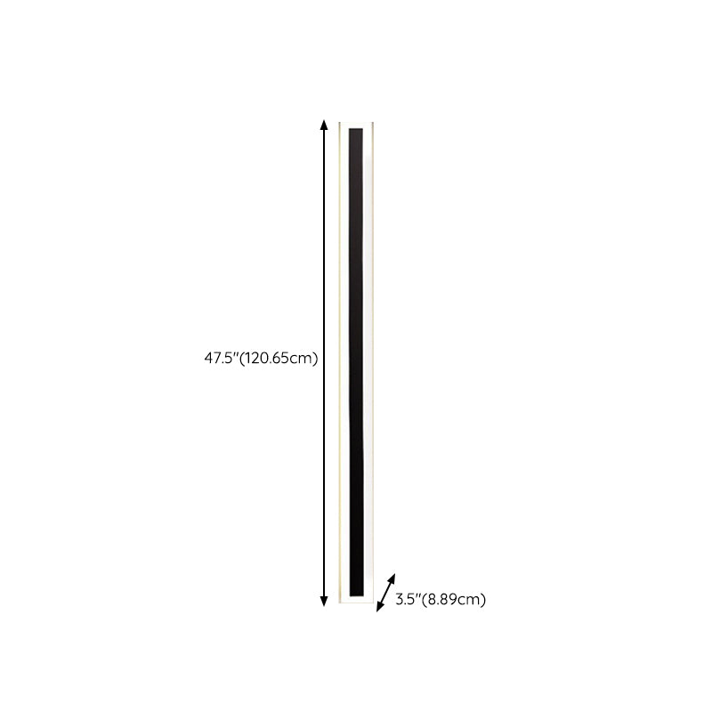 Linear Wall Lighting Simplicity Metal 1 Light Wall Sconce in Black