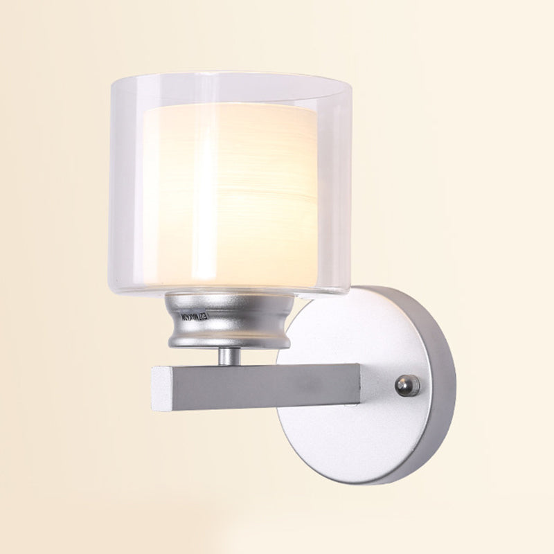 Cylinder Wall Lighting Modern Metal 1 Light Wall Sconces for Bedroom