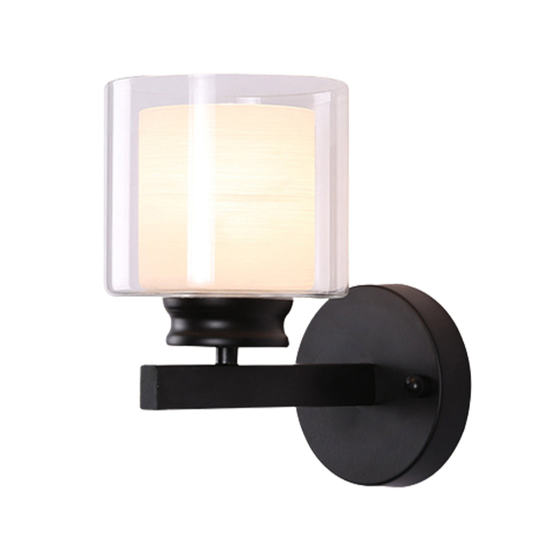 Cylinder Wall Lighting Modern Metal 1 Light Wall Sconces for Bedroom