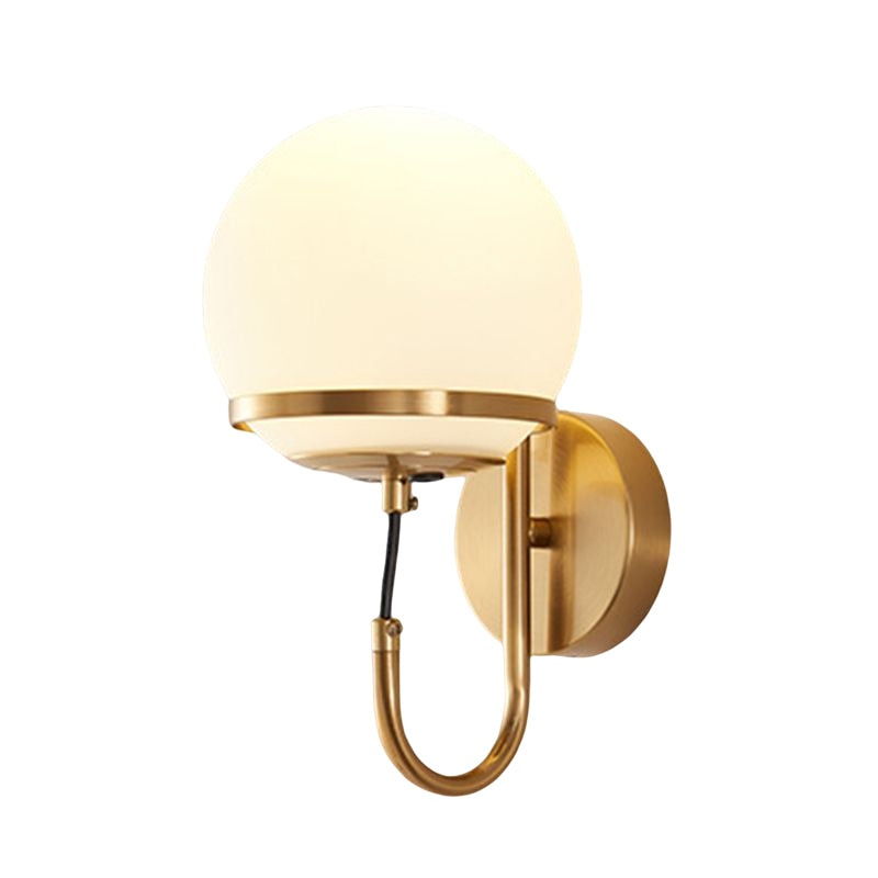 Global Wall Lighting Modern Glass 1 Light Rustic Wall Sconces in Gold