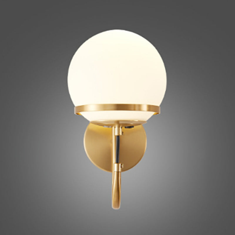 Global Wall Lighting Modern Glass 1 Light Rustic Wall Sconces in Gold