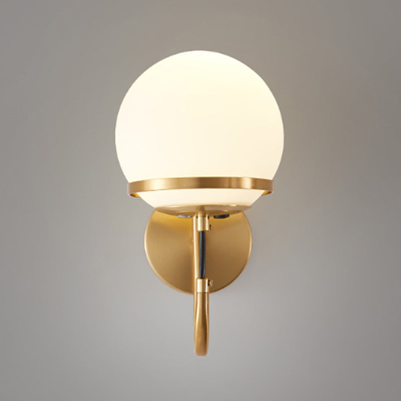 Global Wall Lighting Modern Glass 1 Light Rustic Wall Sconces in Gold