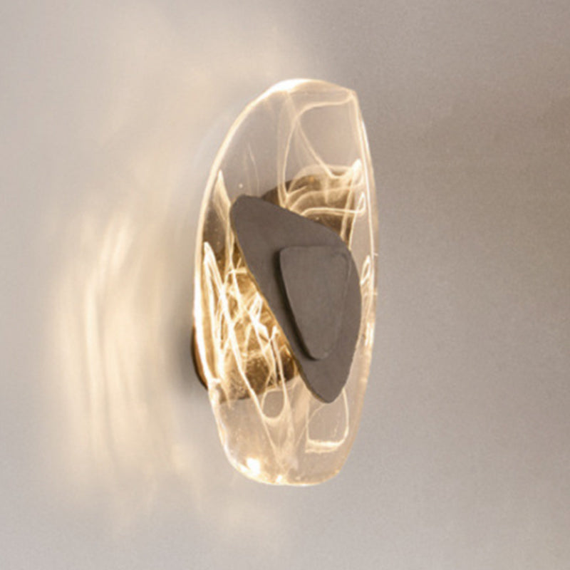 Glass Geometric Wall Mount Lamp Simple 1 Light Wall Mounted Light Fixture