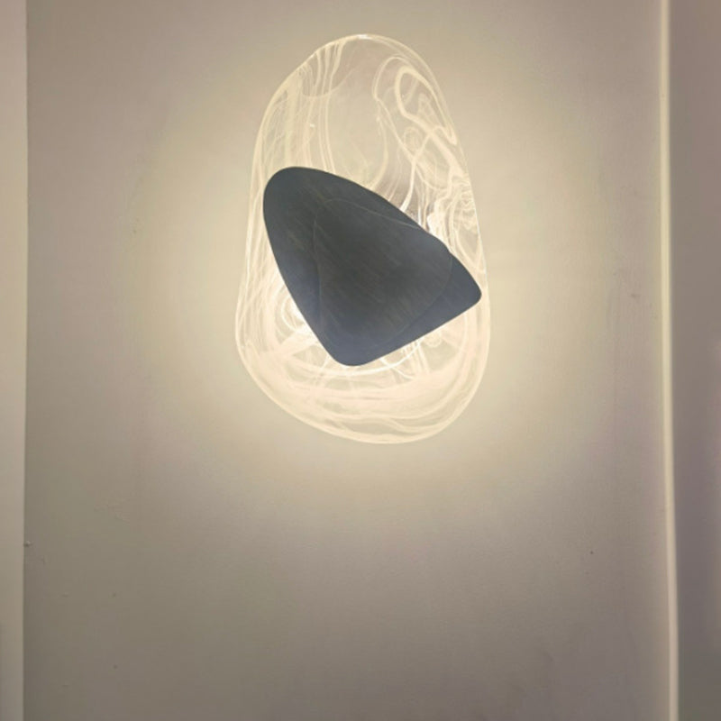 Glass Geometric Wall Mount Lamp Simple 1 Light Wall Mounted Light Fixture